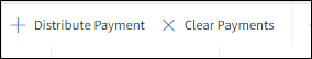 Enter Payment window with yellow highlight box around distribute payment option and clear payment option.